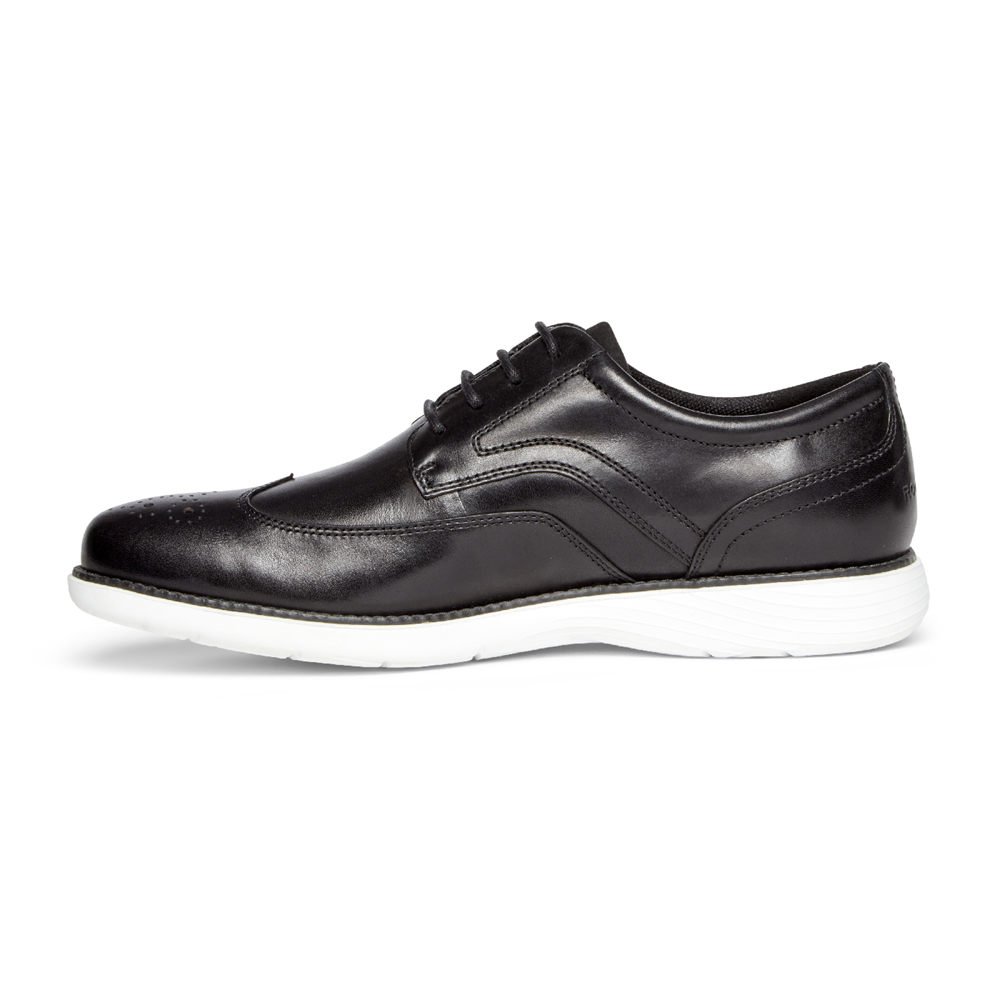 Rockport Singapore Mens Oxfords - Garett Wingtip Black - TP3570162